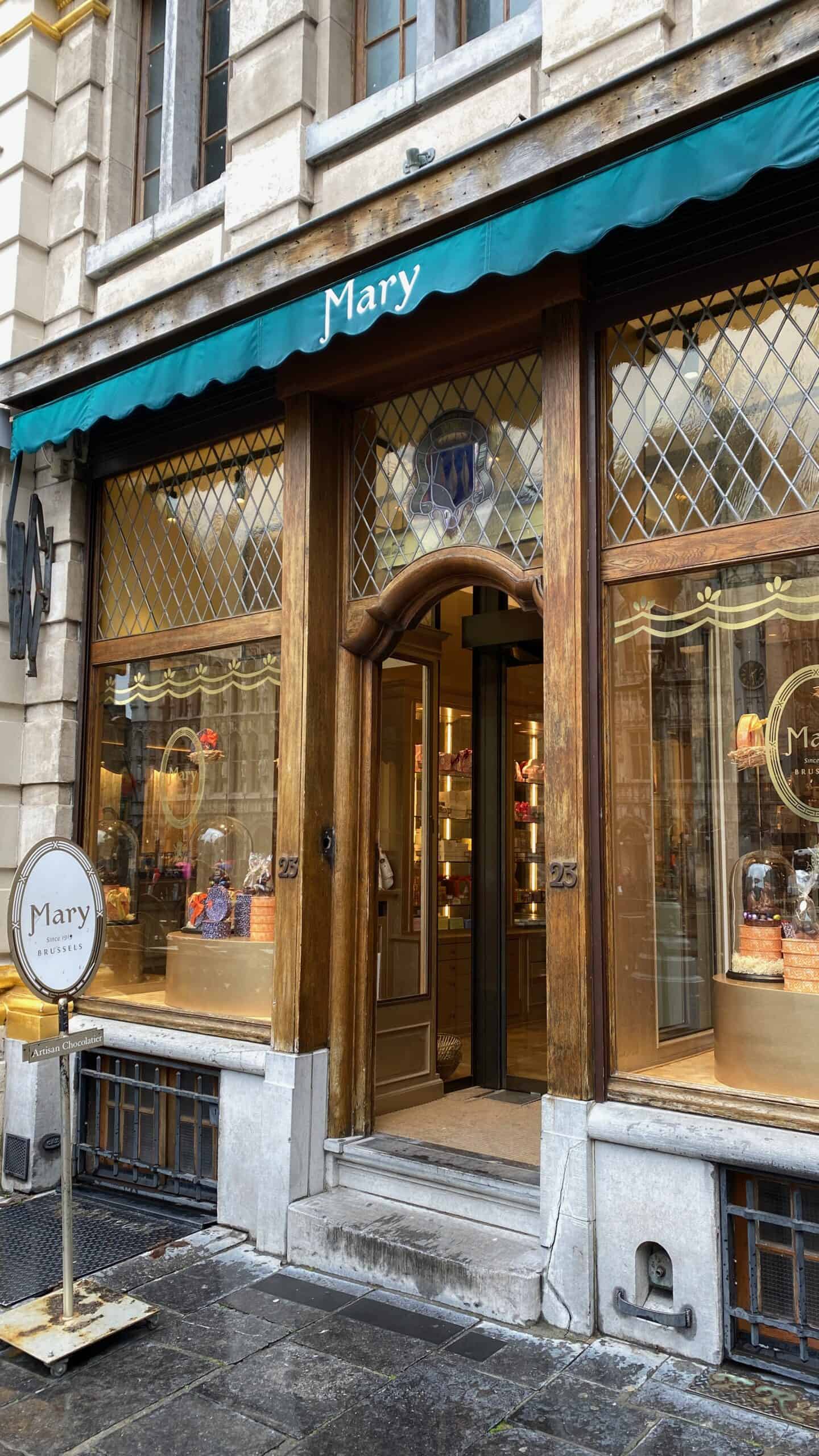 Marys storefront - one of the best chocolates in Brussels