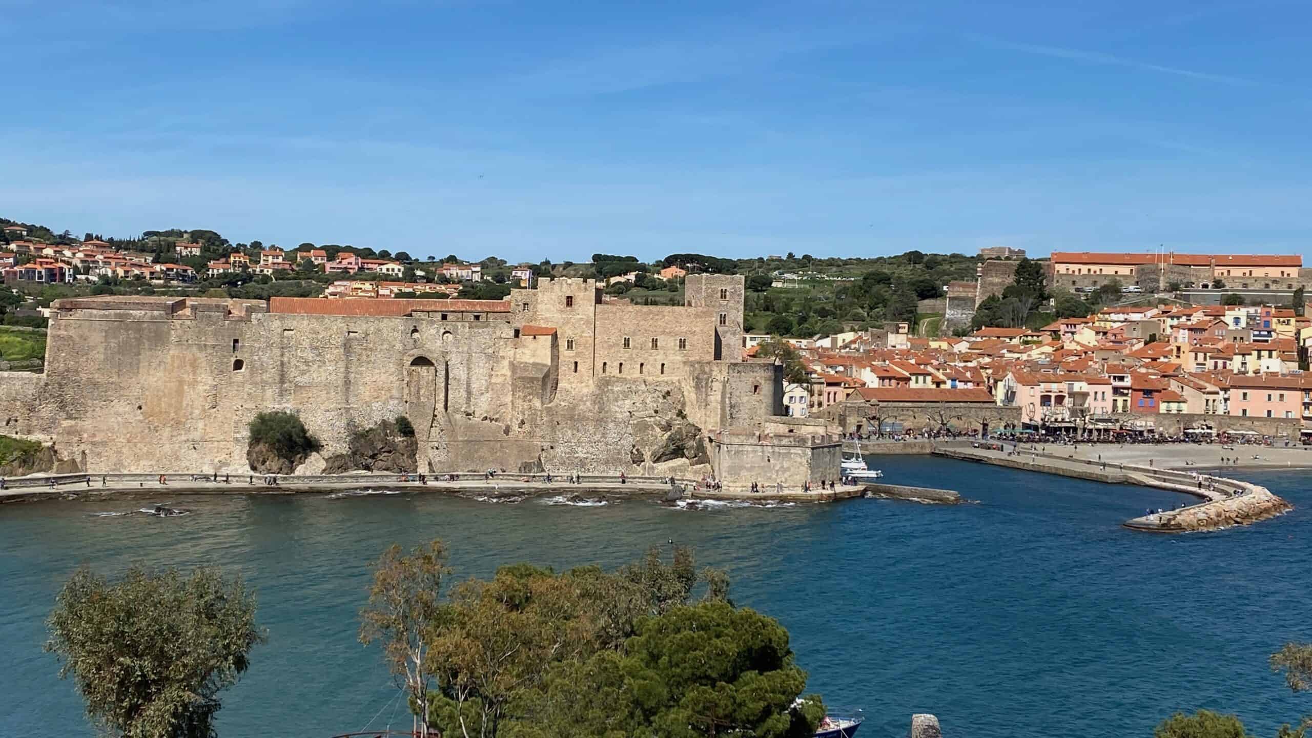 View of the castle in Collioure