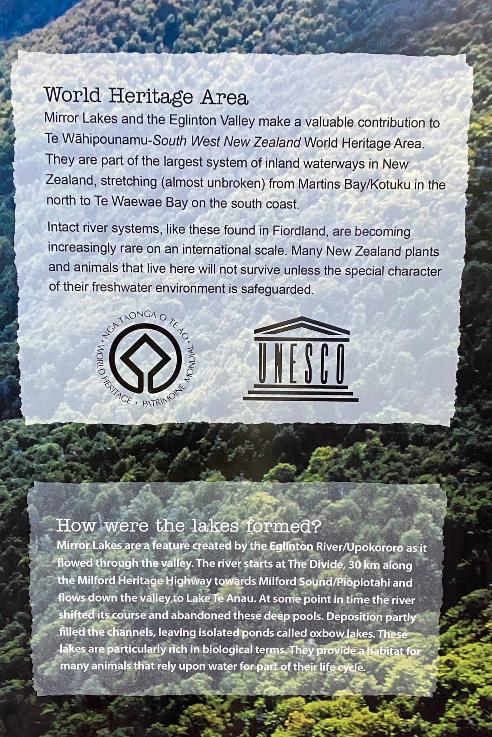Preservation of the environment is very important in New Zealand such as designating UNESCO Heritage Areas